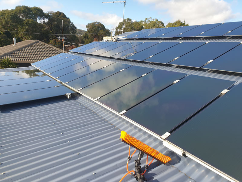 All solar panels have been cleaned on rooftop at Hervey Bay home.