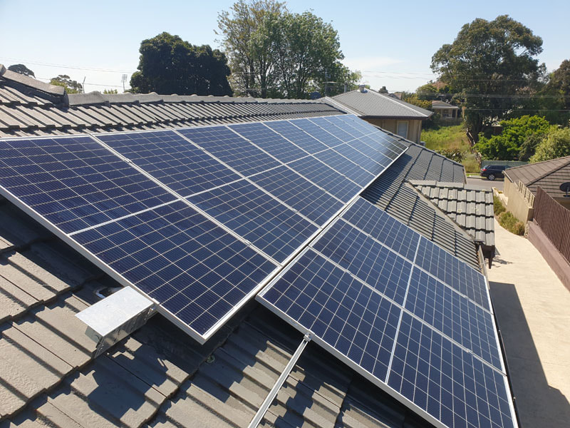Cleaned Solar Panels on steep pitched roof in Hervey Bay